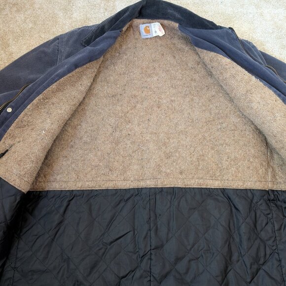 Vintage CARHARTT Insulated Blanket Canvas Jacket MADE IN USA Size Large - Picture 5 of 8